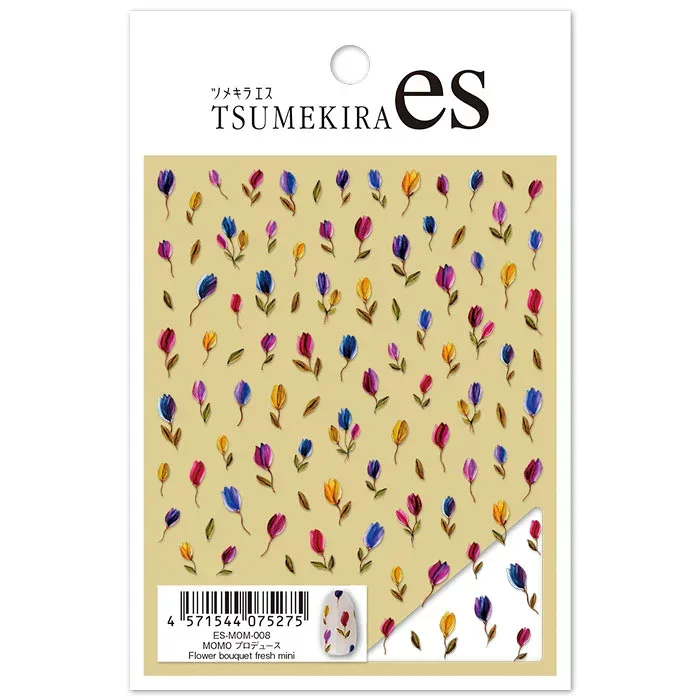 TSUMEKIRA(ツメキラ) ネイルシール 【es】MOMOプロデュース Flower bouquet fresh mini ES-MOM-008 薄い しなやか 高品質 送料無料(普通郵便)