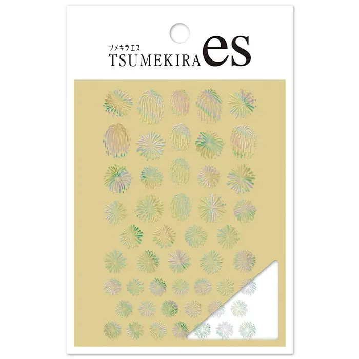TSUMEKIRA(ツメキラ) ネイルシール 【es】花火 レインボー ジェル専用ES-FIW-003 薄い しなやか 高品質 送料無料(普通郵便)