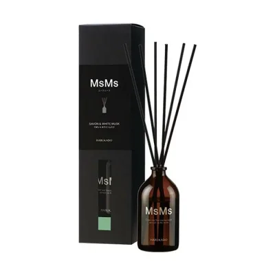 【SG】MsMs(ムースムース) リードディフューザー ルームフレグランス 90ml サボン&ホワイトムスク 晴香堂 HARUKADO