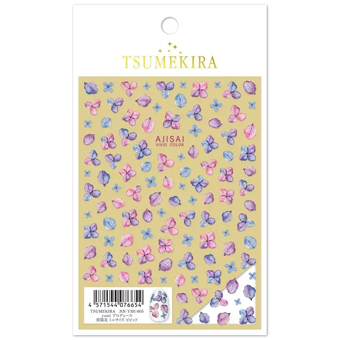 TSUMEKIRA(ツメキラ) ネイルシール NN-YMI-005 yumiプロデュース 紫陽花 ミニサイズ ビビッド 送料無料(普通郵便)