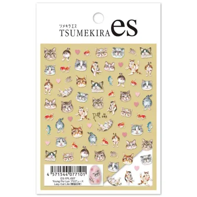 TSUMEKIRA(ツメキラ) ネイルシール es Yeung Pui Lunプロデュース Lazy Cat Life(懶猫日常) ES-YPL-007