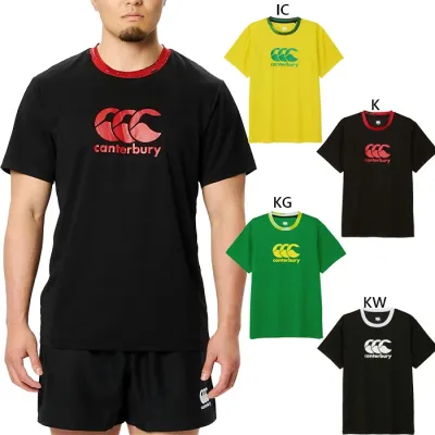 カンタベリー メンズ レディース ショートスリーブ トレーニングティー ラグビーウェア 半袖Tシャツ トップス ブラック 黒 イエロー グリーン 黄色 緑 送料無料 canterbury RGM32651