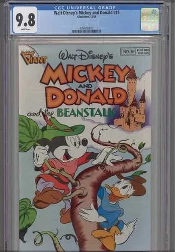 ウォルト・ディズニーのミッキーとドナルド #16 CGC 9.2 1989 グラッドストーン: 豆の木の物語!