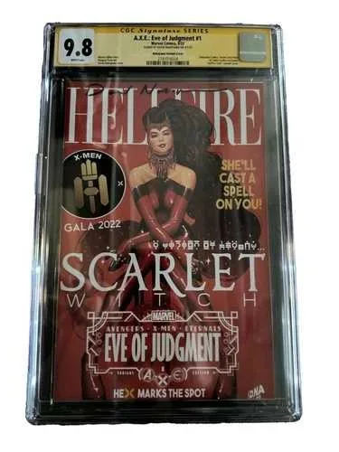 A.X.E. 審判の前夜 1 中山バリアント CGC 9.8 SS サイン入り スカーレット・ウィッチ