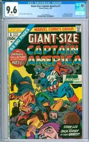 巨大サイズ キャプテン・アメリカ 1 CGC 9.6 WP ブロンズエイジ マーベルコミック 1975