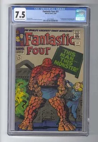 ファンタスティック・フォー #51 CGC 7.5 OW-W ページ マーベル シルバーエイジ 主要ストーリー