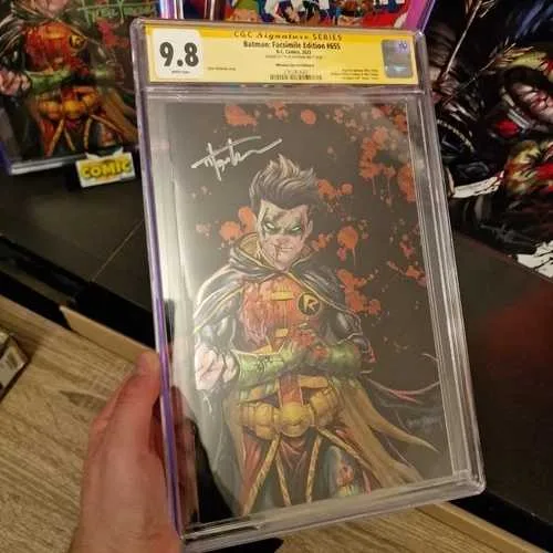 バットマン #655 CGC SS 9.8 タイラー・カーカム バトルダメージ フォイル SDCC LTD 1000 ファクシミリ