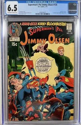 スーパーマンの相棒ジミー・オルセン 135号(DC、1971年)CGC 6.5 **ダークサイドの2度目のカメオ出演**