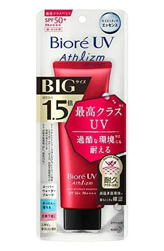 ビオレ UV アスリズム 【大容量】 スキンプロテクト エッセンス 105g (通常品の1.5倍) 日焼け止め SPF50+ / PA++++ 40°C・湿度75% の過酷な環境にも耐えるUV 105グラム (x 1)