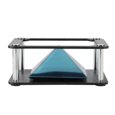 fosa 3Dホログラムプロジェクターピラミッド 3.56インチモバイルスマートフォンホログラム スマートフォン用 3Dホログラフィックディスプレイスタンドプロジェクター(シリンダー)