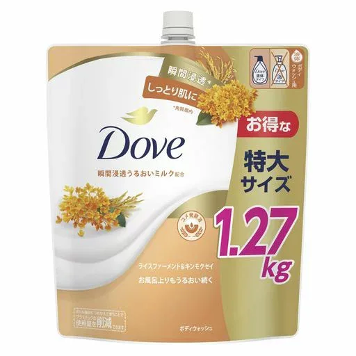 Dove(ダヴ) ボディーソープ ライスファーメント&キンモクセイ 大容量 詰替 1270g コメ発酵液配合 保湿 濃密泡