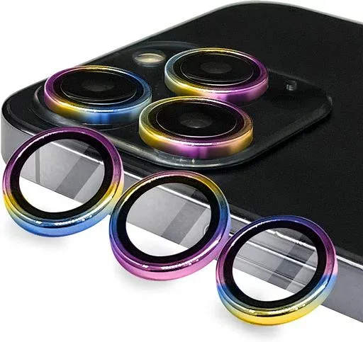 【6枚セット】AMAPC for iPhone13 pro カメラフィルム 2023 iPhone13 pro max 用カメラフィルム iPhone13 pro 用レンズ保護カバー 薄型 強化ガラス 耐衝撃 独立型 黒縁取り 露出オーバー防止