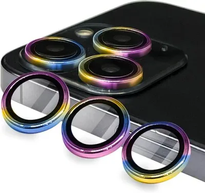 【6枚セット】AMAPC for iPhone13 pro カメラフィルム 2023 iPhone13 pro max 用カメラフィルム iPhone13 pro 用レンズ保護カバー 薄型 強化ガラス 耐衝撃 独立型 黒縁取り 露出オーバー防止