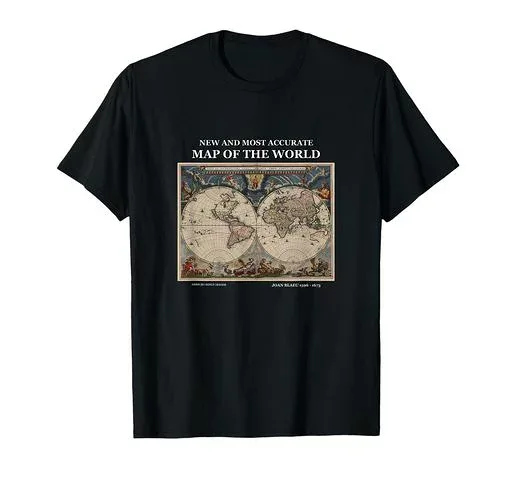 世界の新しくて最も正確な地図JoanBlaeu 1673 Tシャツ
