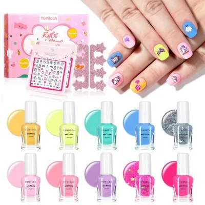TOMICCA 子供 マニキュア はがせるマニキュア 水溶性ネイル セット ネイルポリッシュ メイクセット キッズ用ネイル 子供用 お誕生日用