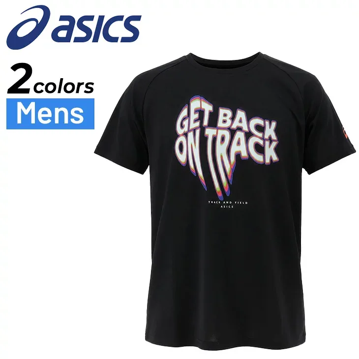 送料無料 アシックス 半袖 Tシャツ メンズ asics トラックグラフィックTシャツ 陸上競技ウェア トラック競技 軽量 吸汗速乾 スポーツウェア ウエア スポーツTシャツ 半袖シャツ プリントT 半そで トップス 男性 練習着 部活 ブランド ASICS アパレル/2091A836