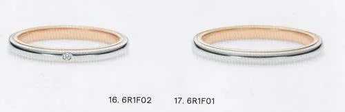 ★NINA RICCI【ニナリッチ】(17)6R1F01-2 &(16)6R1F02-2 ダイヤ-2本セットマリッジリング・結婚指輪・ペアリング
