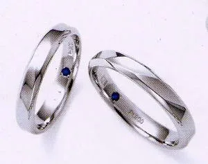★Romantic Blueロマンティックブルー4RK004 (39)&4RK004 (40) 2本セット(2本とも同じリングです)マリッジリング・結婚指輪・ペアリング