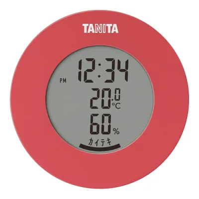 タニタ デジタル温湿度計 ピンク TT-585-PK K601-08314 温度計 湿度計【送料無料】