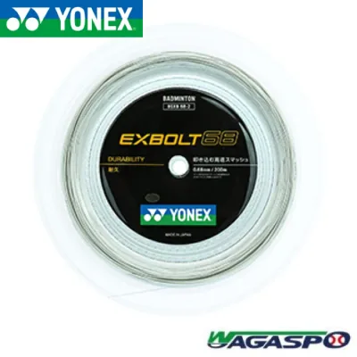 YONEX ヨネックス バドミントン ガット ストリングス BGXB68-2-011 ヨネックス バドミントン ストリング エクスボルト68 EXBOLT68 200m ホワイト WHITE