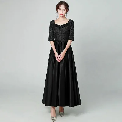 親 サイズ 大きい 小さい ロング丈 パーティードレス レース ドレス ドレス 同窓会 ワンピース 結婚式 ロング パーティードレス