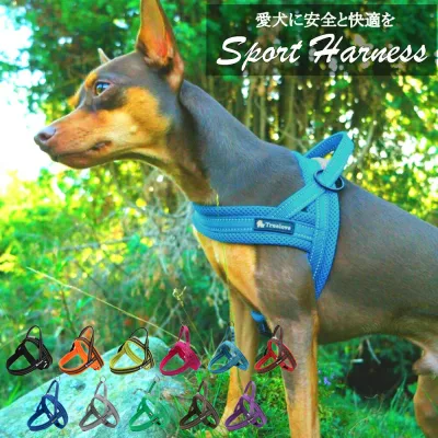 犬 ハーネス かわいい おしゃれ 負担が少ない 喉に当たらない 小型犬 中型犬 大型犬 Truelove 簡単装着 アウトドア 反射素材 夜間散歩 メッシュ 通気性抜群 ソフトパッド 安全 頑丈 軽量 調節可能 胴輪 引っ張り防止 快適 スポーツハーネス TLH5811