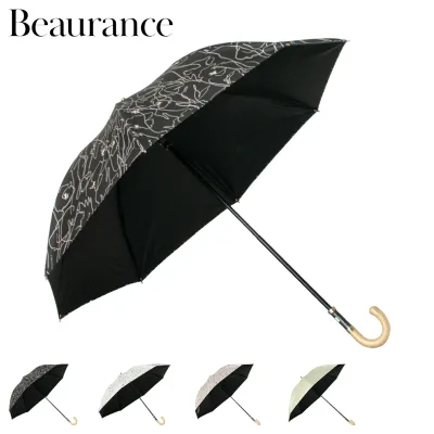 【最大1000円OFFクーポン発行中】 Beaurance ビューランス 日傘 軽量 晴雨兼用 ショート傘 レディース 50cm 一級遮光 遮熱 UVカット サマーシールド 紫外線対策 ブラック オフ ホワイト ベージュ グリーン 黒 1BH 23013