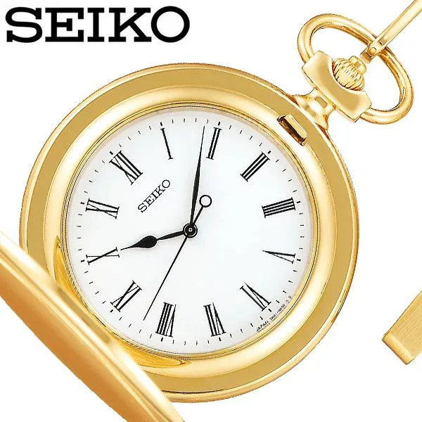 セイコー 懐中時計 ポケットウォッチ 時計 SEIKO ユニセックス メンズ レディース ホワイト SAPQ008 ゴールド チェーン ローマ数字 母親 お母さん 父親 お父さん 記念品 お祝い 記念日 誕生日 春 お祝い 新社会人 母の日 プレゼント ギフト