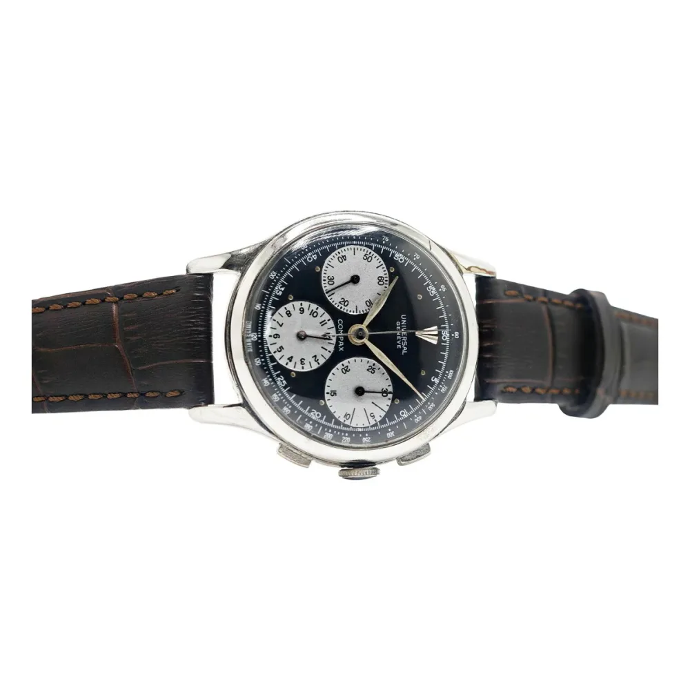 ユニバーサルジュネーブ コンパックス ニューマンダイヤル / UNIVERSAL GENEVE Compax Ref.22522 Cal.281 アンティーク ヴィンテージ 腕時計 手巻き メンズ 中古