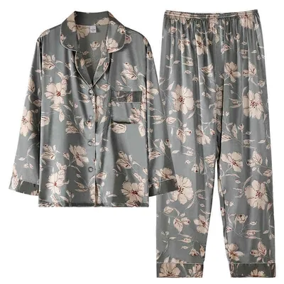 パジャマ ルームウェア セット ナイトウェア レディース 春夏 冷感 長袖 ホーム 服 薄手 XL 春秋