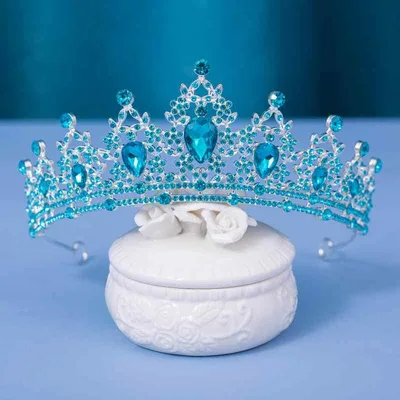 ヘッドドレス 花嫁 ブライダル 女性用 プリンセス バロック 冠 ティアラ カチューシャ クリスタル ラインストーン 合金製 電気メッキ ウェディング 結婚式 パーティー 披露宴