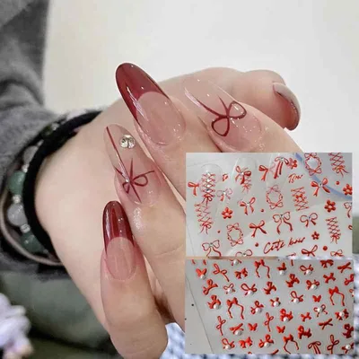 ネイルシール メンズ レディース キッズ パール 蝶結 高級感 単色 立体エンボス リボン かわいい 甘め フレンチ 超薄 簡約 ins風 花柄 キャラクター フラワー ネイルアート セルフネイル