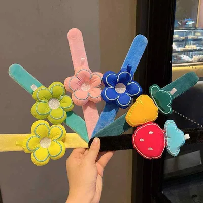 ブレスレット キッズ 女の子 かわいい おもちゃ 花 パッチンバンド リストバンド 玩具 子供会 景品 プチギフト