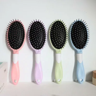 ヘアブラシ レディース クッションブラシ マッサージ 頭皮ケア パドルブラシ 絡まない かわいい 北欧風 プラスチック 持ち歩き 痛くない ブロー スタイリング