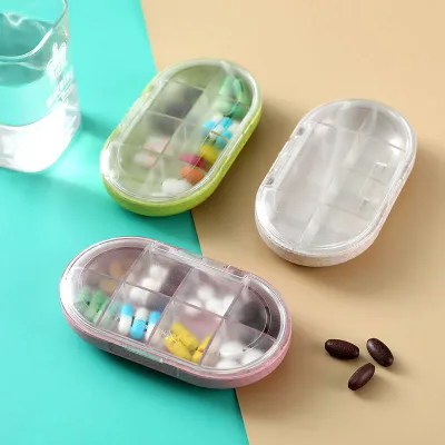 薬箱 携帯用 大容量 8分割 1週間分 密封 防湿 防塵 プラスチック コンパクト 薬入れ ピルケース 収納ケース 小物入れ マルチケース シンプル 無地 持ち運び 旅行 常備薬 サプリメント