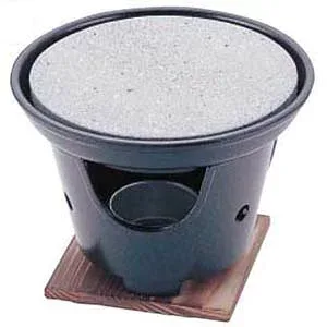 丸石焼皿 ホルダー付 ST-493