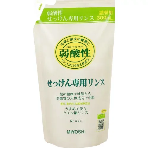 ミヨシ石鹸 無添加 せっけん専用リンス 詰替用 300ML