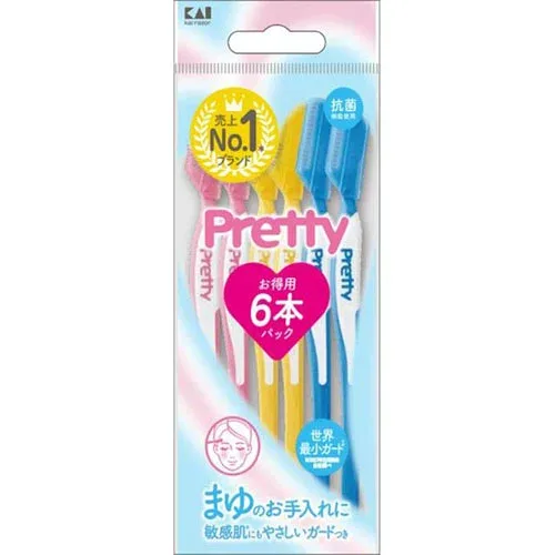 貝印カミソリ プリティー アイブロー 敏感肌用 6本入