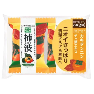 ペリカン石鹸 ペリカンファミリー石鹸 柿渋 80g×2個入