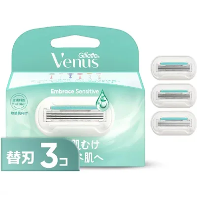P&G ジレット ヴィーナス エンブレイス センシティブ 敏感肌むけ 替刃 3個入