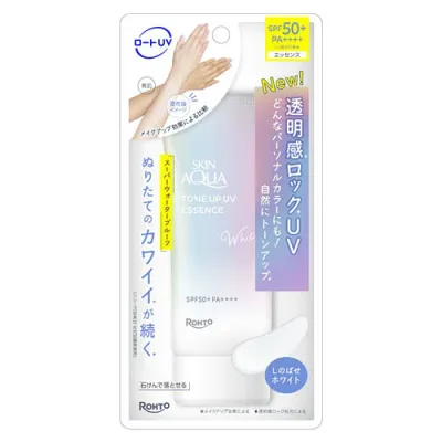 ロート製薬 スキンアクア トーン アップ UV エッセンス しのばせホワイト 70g