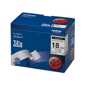ブラザー TZeテープ 18mm 黒文字 白 5個パック TZE-241V
