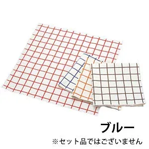 EBM キャンパス厚手 チェックナプキン ブルー 450×450
