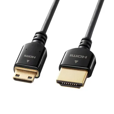 サンワサプライ イーサネット対応 ハイスピードHDMI ミニケーブル 1m ブラック KM-HD22-10K