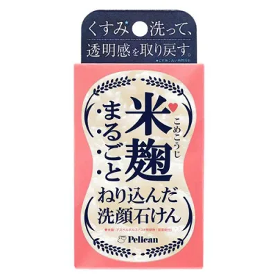 ペリカン石鹸 米麹まるごとねり込んだ洗顔石けん 75g