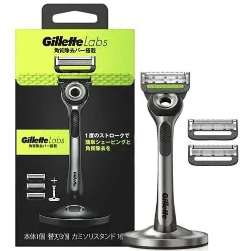 P&G ジレットラボ 角質除去バー搭載 カミソリ スタンド付 本体+替刃3個