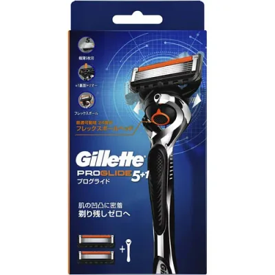 P&G ジレット プログライド フレックスボール マニュアル ホルダー + 替刃 2個入