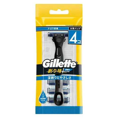 P&G ジレット 剃り味プラス 深剃り カミソリ本体+替刃 3B ホルダー付