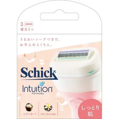 【合算3300円以上で注文可能】【Schick】シック イントゥイション しっとり肌用 替刃 3個入