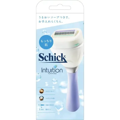 【合算3300円以上で注文可能】【Schick】シック イントゥイション もっちり肌 ホルダー 本体(刃付き)+替刃 1個入